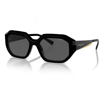 VOGUE VO5554S-W4487 Okulary przeciwsłoneczne damskie kocie oko Czarny/Szary 54mm