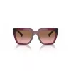 VOGUE VO5575SB29891 Damskie prostokątne okulary przeciwsłoneczne Havana brązowy gradient 55mm