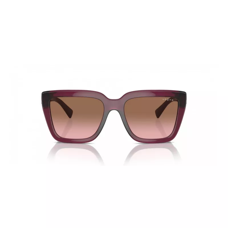 VOGUE VO5575SB29891 Damskie prostokątne okulary przeciwsłoneczne Havana brązowy gradient 55mm