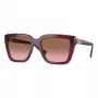 VOGUE VO5575SB29891 Damskie prostokątne okulary przeciwsłoneczne Havana brązowy gradient 55mm