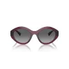 VOGUE VO5576SB2989T Okulary przeciwsłoneczne damskie kocie oko - przezroczysta różowa oprawka, ciemnoszare szkła 52mm