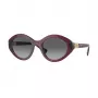 VOGUE VO5576SB2989T Okulary przeciwsłoneczne damskie kocie oko - przezroczysta różowa oprawka, ciemnoszare szkła 52mm