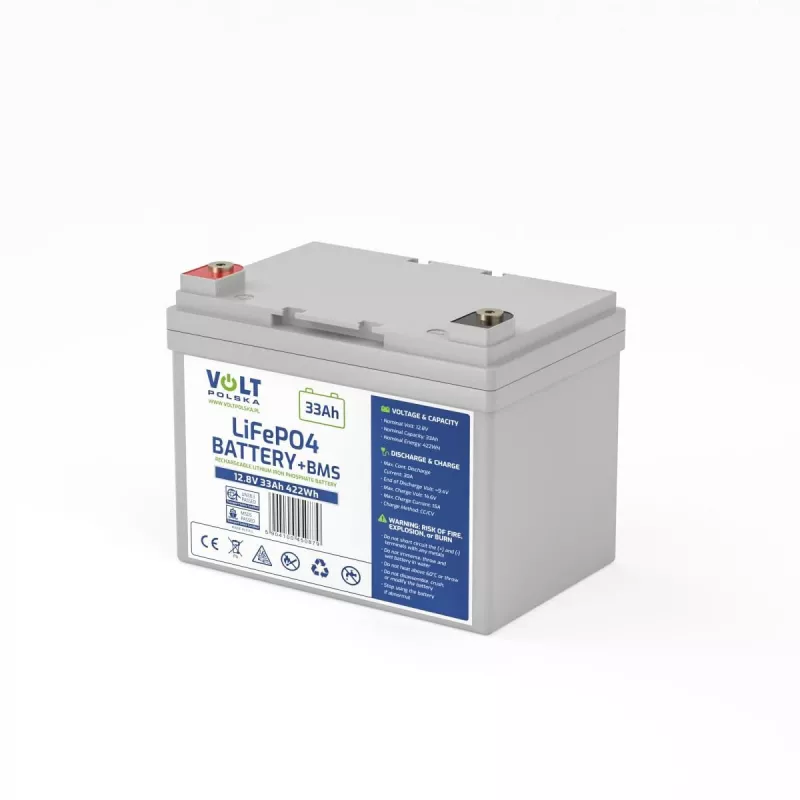 VOLT POLSKA LiFePO4 Battery 12.8V 33Ah 30A