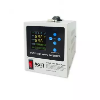 VOLT POLSKA SINUSPRO 850E PLUS 2/230V (500/850W) Inwerter Ładowarka UPS do baterii AGM, GEL, LiFePO4