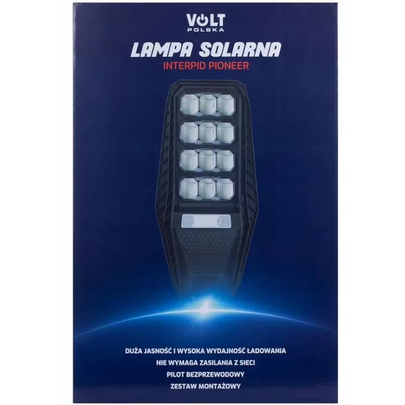 VOLT POLSKA Lampa solarna PIONEER 240 z panelem słonecznym 15W i pilotem