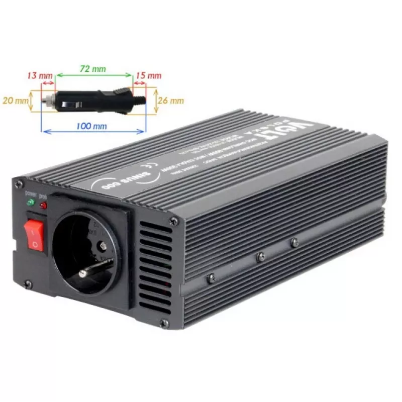 Volt Sinus 600 Przetwornica napięcia z czystą falą sinusoidalną 24V-230V 300W/600W