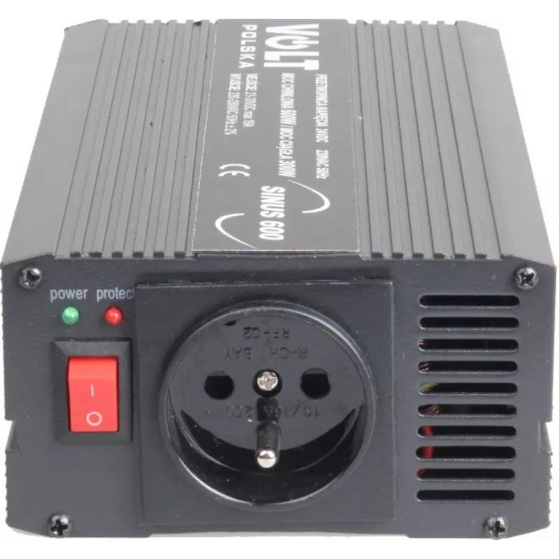 Volt Sinus 600 Przetwornica napięcia z czystą falą sinusoidalną 24V-230V 300W/600W