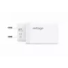 Voltage GaN Ładowarka Ścienna 67W, 2x USB-C i 1x USB-A, PD 3.0, QC 3.0, PPS, Wtyczka EU, Biała