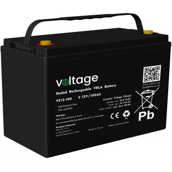 VOLTAGE AGM Battery 12V 100Ah VE12-100 (6-9 Years Life)