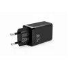 Ładowarka sieciowa Voltage GaN 67W, PD 3.0 / QC 3.0, 2x USB-C i 1x USB-A, wtyczka EU, czarna