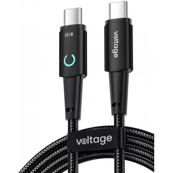 VOLTAGE PowerAngle USB-C do USB-C 100W PD Kabel 1m Czarny