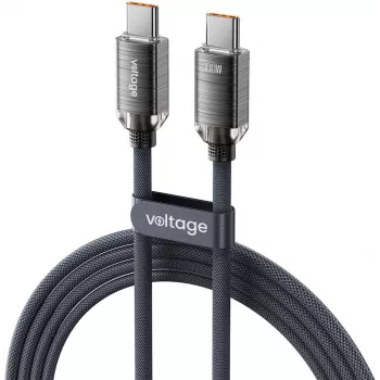 VOLTAGE PureCrystal 100W USB-C na USB-C kabel PD 1m czarny