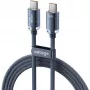 VOLTAGE PureCrystal USB-C do USB-C Kabel 100W PD 2m Niebieski