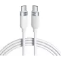 VOLTAGE VEKS100CC100WE silikonowy kabel USB-C do USB-C 100W PD 1m biały