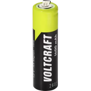 VOLTCRAFT akumulator AA NiMH 1,2 V 1400 mAh z wyprowadzeniem lutowniczym, wysokoprądowy, gotowy do użycia VC-17666035