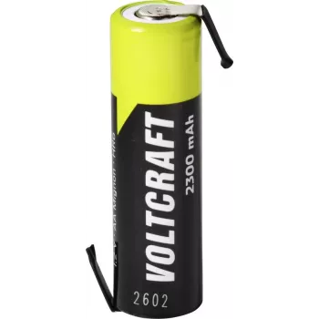 VOLTCRAFT Akumulator AA NiMH 1,2 V 2300 mAh z wyprowadzeniami lutowniczymi Z, wysokoprądowy, gotowy do użycia, 1 szt. VC-17666050