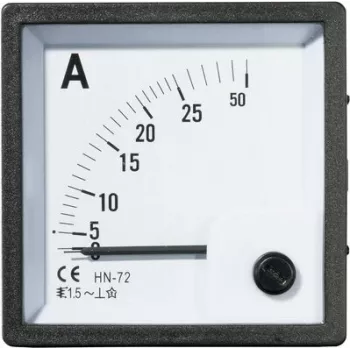 VOLTCRAFT AM-72X72/25A analogowy miernik panelowy, żelazowy, 0-25 A AC, 72x72 mm, klasa 1.5