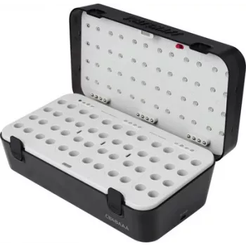 Ładowarka VOLTCRAFT CB48AAA do ogniw guzikowych NiMH i Li-Ion AAA Micro, 4 gniazda, USB-C, wyświetlacz LCD, czarna VC-17143355