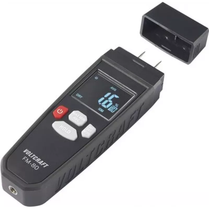 Voltcraft FM-80 Wilgotnościomierz materiałowy z funkcją pin i indukcyjną do drewna i materiałów budowlanych VC-14432275