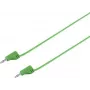 VOLTCRAFT Wysoce elastyczny przewód pomiarowy 2 mm wtyk lamelowy do 2 mm wtyk lamelowy, 0,6 m, zielony, 2,2 A, MSB-200 (VC-8557715)