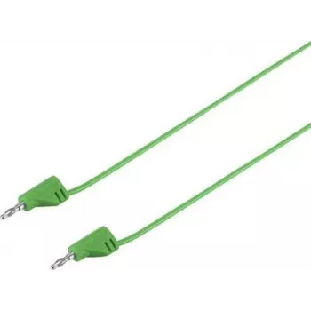 VOLTCRAFT Wysoce elastyczny przewód pomiarowy 2 mm wtyk lamelowy do 2 mm wtyk lamelowy 0,3 m Zielony MSB-200 2,2 A (VC-8557705)