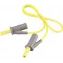 VOLTCRAFT Wysoce elastyczny przewód testowy bezpieczeństwa 4 mm wtyk lamelowy do 4 mm wtyk lamelowy 0,5 m Żółty MSB-501 10 A VC-8063450