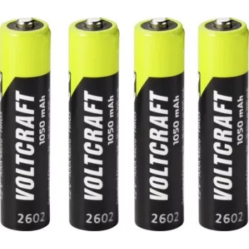VOLTCRAFT Micro (AAA) akumulator NiMH 1050 mAh 1,2 V gotowy do użycia, 4-pak (VC-17275425)