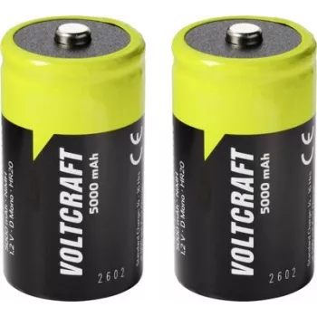 Bateria VOLTCRAFT Mono (D) NiMH 5000 mAh 1,2 V Gotowa do użycia, 2 sztuki (VC-17275495)