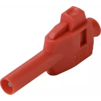 VOLTCRAFT MP-4 Wtyk laboratoryjny z połączeniem zaciskowym, prosty, pin 4 mm, czerwony, 1 szt. (VC-17195255)