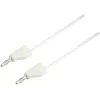 VOLTCRAFT MSB-300-1-WS Przewód pomiarowy bezpieczeństwa, wtyk bananowy 4 mm do wtyku bananowego 4 mm, 1 m, biały, CAT III 1000 V / CAT IV 600 V, 16 A