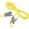 VOLTCRAFT MSB-501 Przewód pomiarowy bezpieczeństwa, 4 mm wtyk bananowy wielokrotny do tego samego, 2 m, żółty, CAT III 1000 V / CAT IV 600 V, 16 A VC-8063480