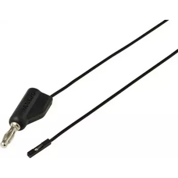 Voltcraft MSL-315 Czarny Przewód Testowy, Wtyk Bananowy 4 mm do Gniazda 0,64 mm, 1 m, 1 A, 30 V AC/60 V DC VC-17182175