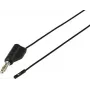 Voltcraft MSL-315 Czarny Przewód Testowy, Wtyk Bananowy 4 mm do Gniazda 0,64 mm, 1 m, 1 A, 30 V AC/60 V DC VC-17182175