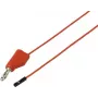 Voltcraft MSL-315 Czerwony przewód testowy, wtyk bezpieczeństwa 4 mm do gniazda bezpieczeństwa 0,64 mm, 1 m, Stackable, 60 V DC, 1 A VC-17182170