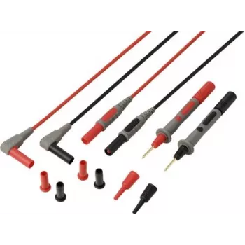 VOLTCRAFT MSL-820 Przewody testowe Premium PVC, pozłacane styki, 1,2 m, 1 para (czerwony/czarny) VC-17312685