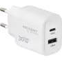 VOLTCRAFT UC-30W001 ładowarka ścienna USB GaN 30W, 1x USB-C PD 3.0 + 1x USB-A Quick Charge, biała VC-17942310