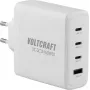 VOLTCRAFT UC-3C1A140W01 ładowarka USB GaN 140W PD 3.1, 3x USB-C, 1x USB-A, biała