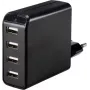 VOLTCRAFT UC-4AXX001 Ładowarka USB 24 W 4x USB-A Czarna Wewnętrzna