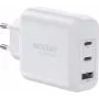 VOLTCRAFT UC-70W001 ładowarka ścienna USB GaN 70W 2x USB-C PD 3.2 + 1x USB-A Fast Charge biała VC-18791125
