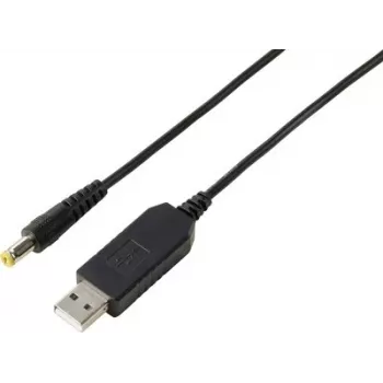 VOLTCRAFT konwerter podwyższający napięcie USB na 12V DC z wtykiem beczkowym 5,5x2,1mm i zestawem adapterów, 12W, 1A, czarny (VC-18218585)