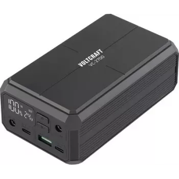 Power bank VOLTCRAFT VC-2700 27000 mAh USB PD 3.0, USB PD 2.0, PPS, Fast Charge Li-Ion, czarny, jednoczesne ładowanie i rozładowywanie, wskaźnik statusu (VC-18192885)