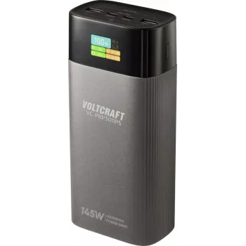 VOLTCRAFT VC-PBP3011PS Power Bank 40000 mAh USB PD 3.0 LiPo Srebrny (Matowy) z wyświetlaczem statusu (VC-17331275)