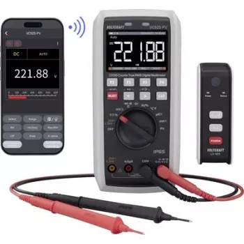 VOLTCRAFT VC925 PV Solar Cyfrowy Multimetr True RMS 20000 Counts IP65 CAT III 1500V CAT IV 1000V Bluetooth VC-15361740