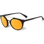 Okulary przeciwsłoneczne VUARNET VL1602 damskie typu kocie oko - czarna oprawka acetatowa, szare soczewki mineralne, ochrona UV400 - 56/20/143 mm