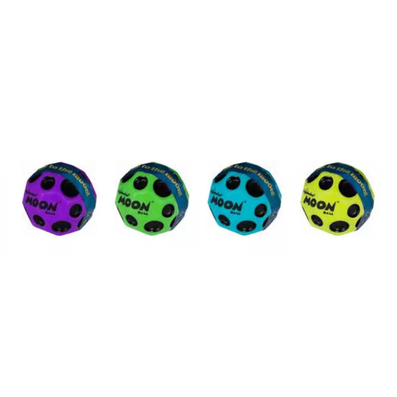 Waboba MOON Ball CLASSIC - Super High Bounce Foam Ball with Cratered Surface, Assorted Colors