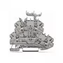 WAGO 2000-2231 Dwuwarstwowy listwa zaciskowa przelotowa, L/L, szary, 2,5 mm², 800 V, 24 A, szyna DIN