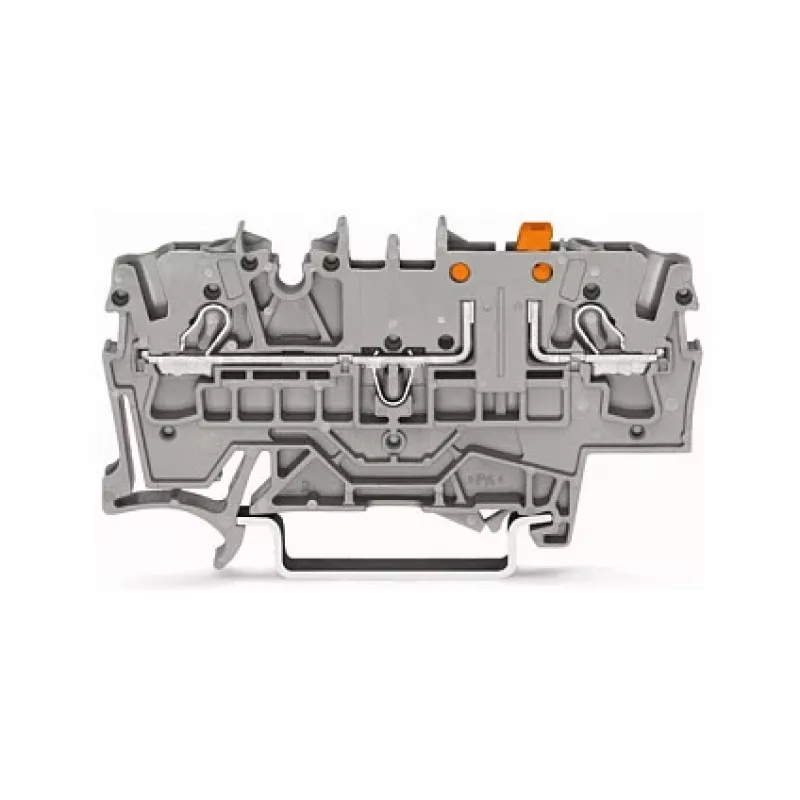 WAGO 2002-1671 2-przewodowy rozłączno-pomiarowy zacisk przyłączeniowy z technologią Push-in CAGE CLAMP, szary