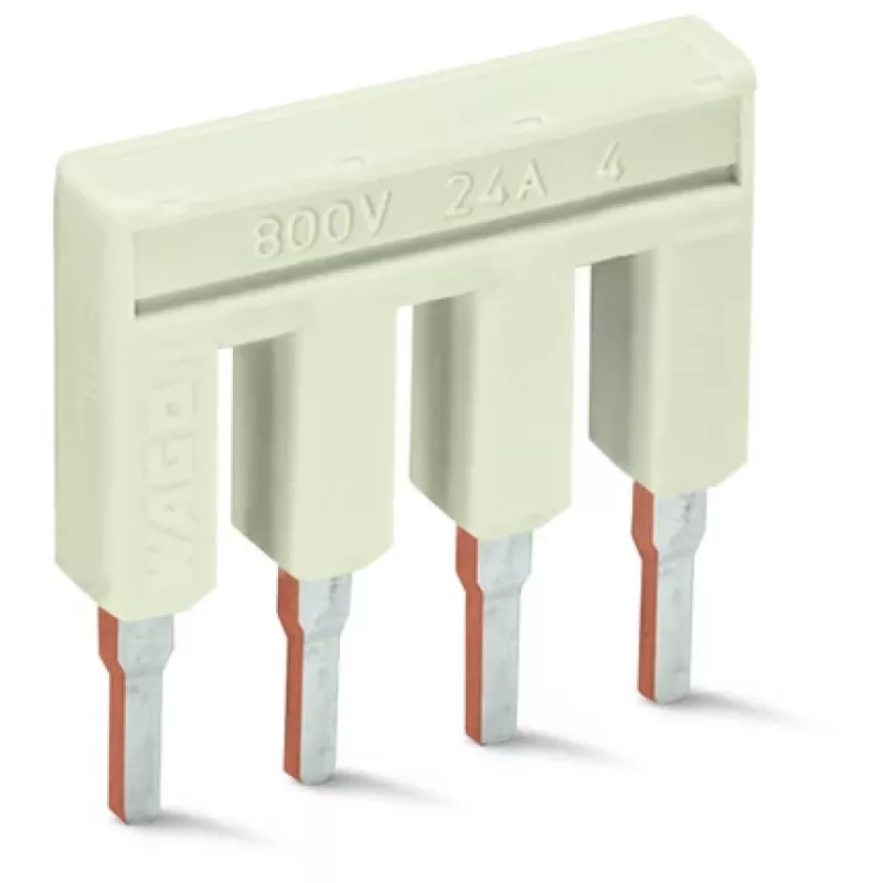 WAGO 2002-404 Zacisk przelotowy, 4-przewodowy, 2,5 mm², 25 A, szary