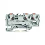 WAGO 2206-1301 3-przewodowa złączka przelotowa z przyciskiem, 6 mm², szara