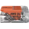 Złączka przelotowa WAGO 221-413 COMPACT, 3-przewodowa, 0,2–4 mm², przezroczysta, 50 szt.